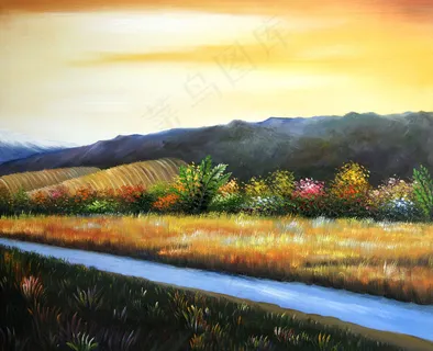 自然风景油画图片 自然风景油画图片