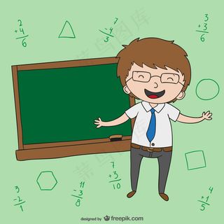 黑板漫画老师