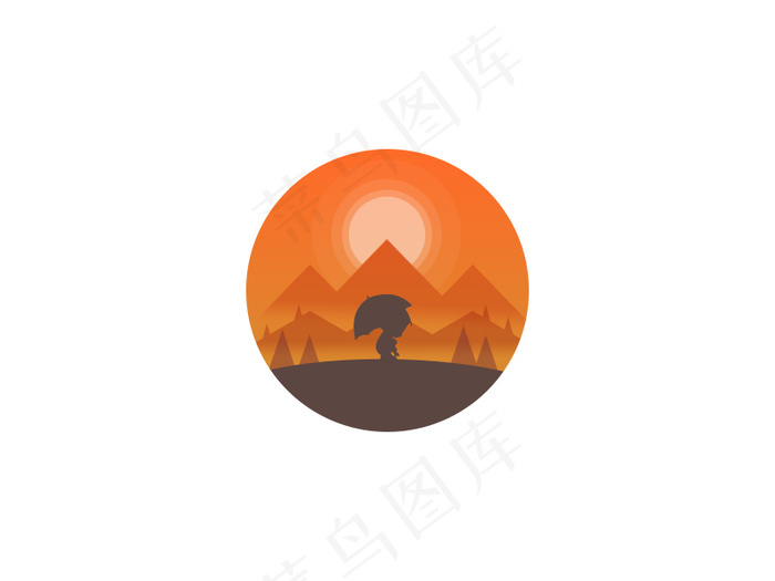 微光风景psd模版下载