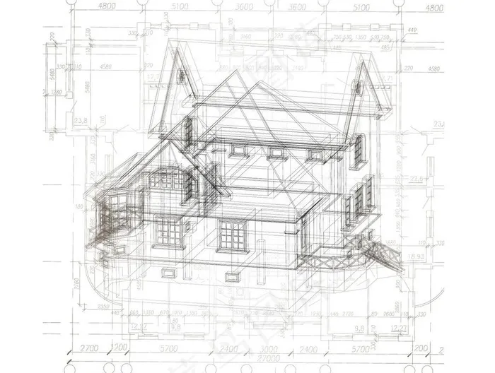 3d建筑工程图图片eps,ai矢量模版下载
