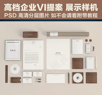 木质品牌模板全套VI样机提案神器