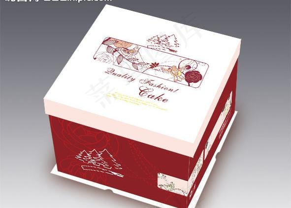 蛋糕包装（展开图）图片