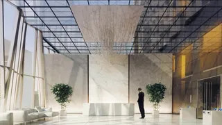 3D动画办公大堂空间高清视频