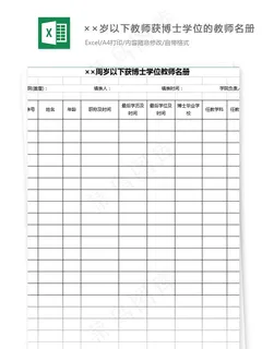 全院××岁以下教师获博士学位的教师...