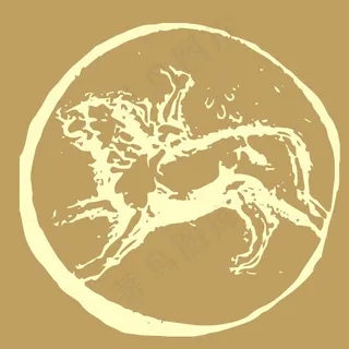 人马矢量涂鸦图片