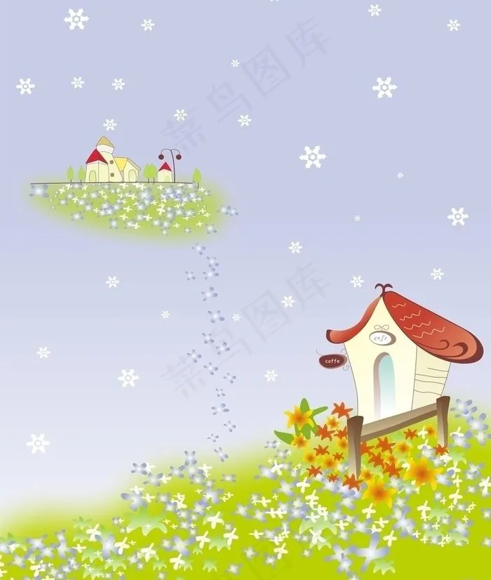 梦幻小屋cdr矢量模版下载
