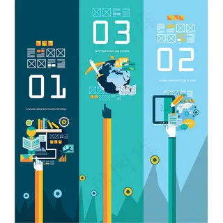 商务科技海报矢量图