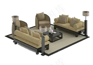 家庭沙发素材