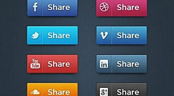 社交媒体按钮psd素材 社交媒体按钮psd素材