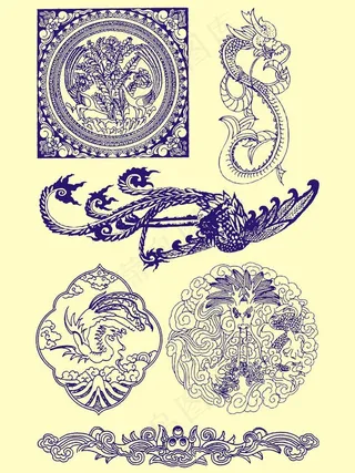 中式花纹花边图案