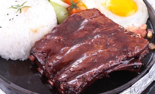 铁板*酱卤肉排饭图片