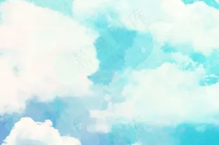 手绘蓝天白云矢量背景（含PSD）