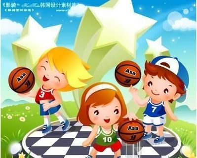 儿童运动会 卡通人物 矢量 AI_...