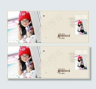 儿童相册模板设计分层