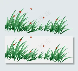 漂亮鲜花绿草免抠png透明图层素材