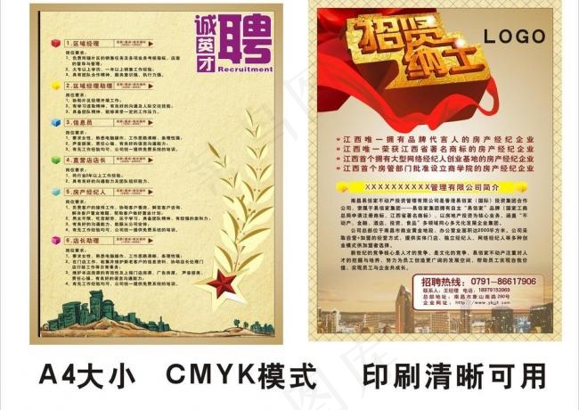 房产招聘dm图片cdr矢量模版下载