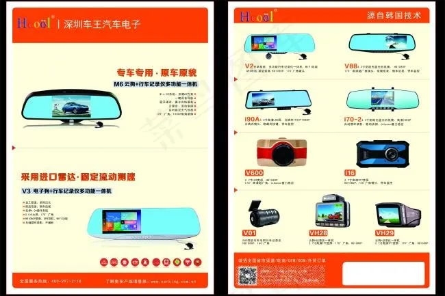 行车记录仪彩页(450X300)cdr矢量模版下载