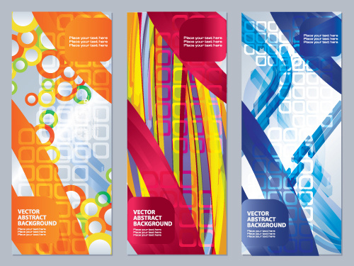 时尚绚丽标签背景03——矢量素材