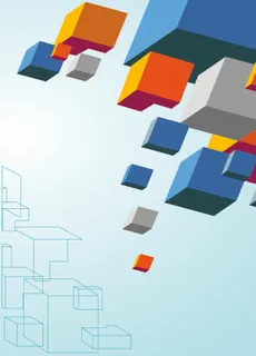 彩色3D方块背景矢量图