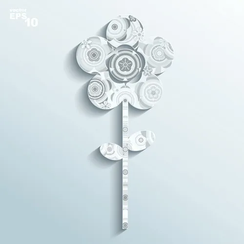 淡雅花朵02-矢量素材eps,ai矢量模版下载