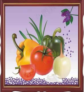 蔬菜相框装饰画图片
