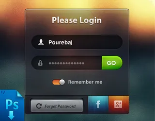精美登录界面PSD分层素材