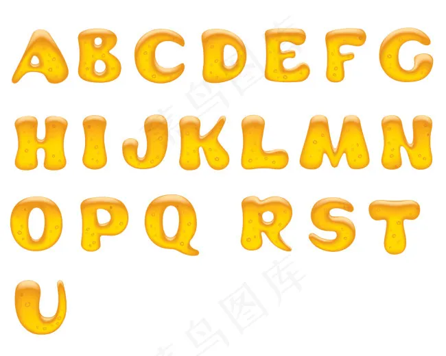 英文字母psd模版下载