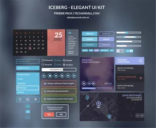 手机日期界面手机UI分层素材