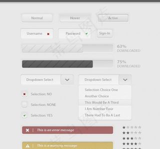 超现代的最小的UI组件