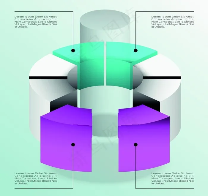 3d立体图表图片eps,ai矢量模版下载
