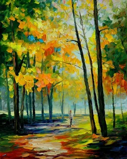 油画 林中道路图片 油画 林中道路图片