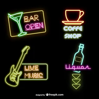 霓虹酒吧的迹象