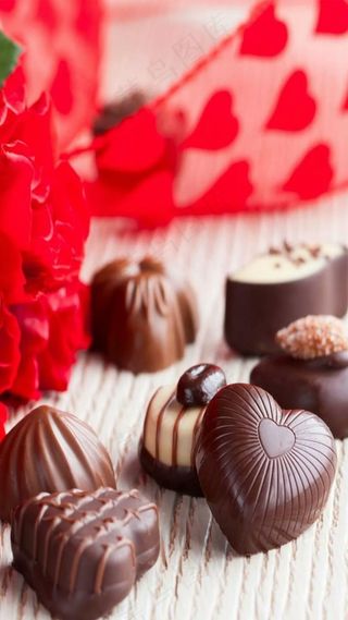 爱心巧克力高清摄影图片