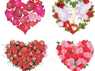 情人节心形玫瑰图片
