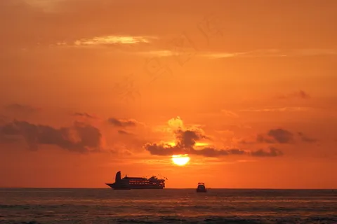 夏威夷海滩的黄昏图片 夏威夷海滩的黄昏图片