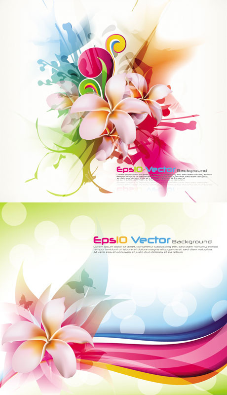 手绘花适量素材