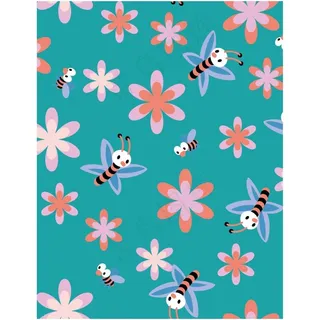 可爱小蜜蜂动物背景矢量图