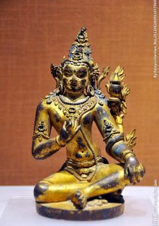 铜镀金弥勒菩萨像图片