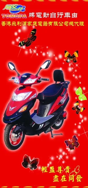 同发电动车蝴蝶图片