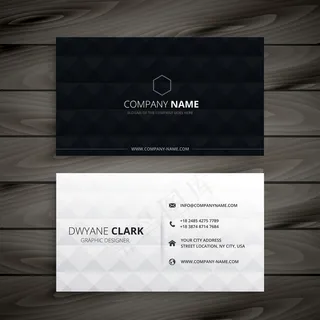 简单黑白钻石名片