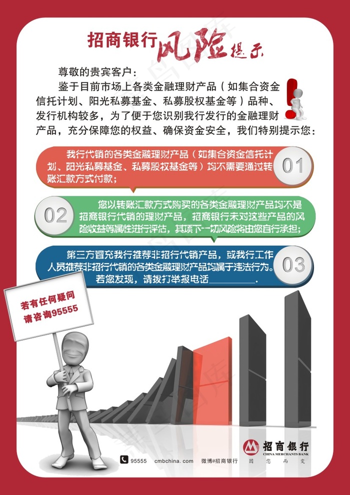 招行风险提示cdr矢量模版下载