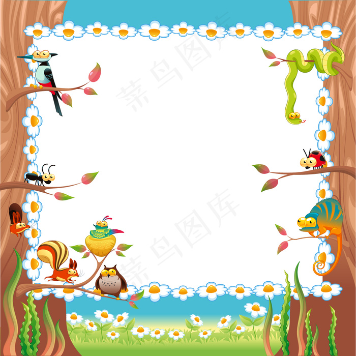 绿色背景矢量图