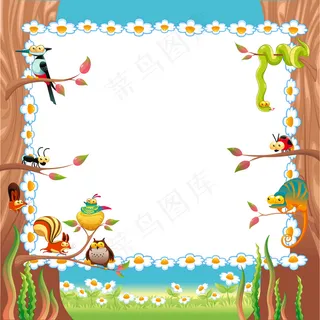 绿色背景矢量图