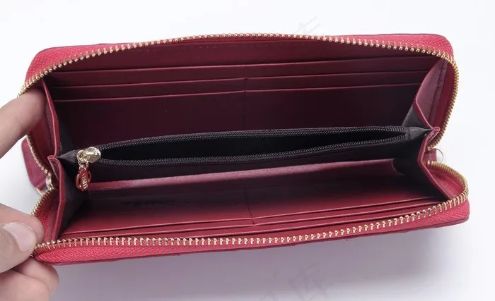 玫红色 钱包 女士手包 摄影素材图...