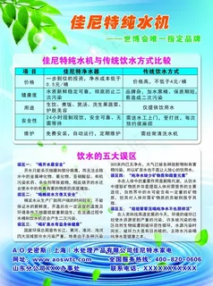 佳尼特纯水机宣传展板PSD分