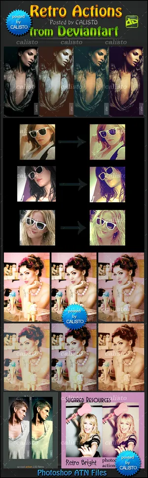 怀旧照片PS调色动作