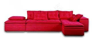 红色布艺沙发