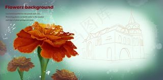 鲜花浪漫唯美海报背景