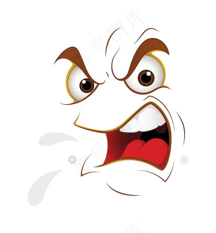 喊着卡通表情eps,ai矢量模版下载
