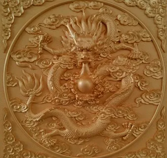 龙腾祥云浮雕天花板